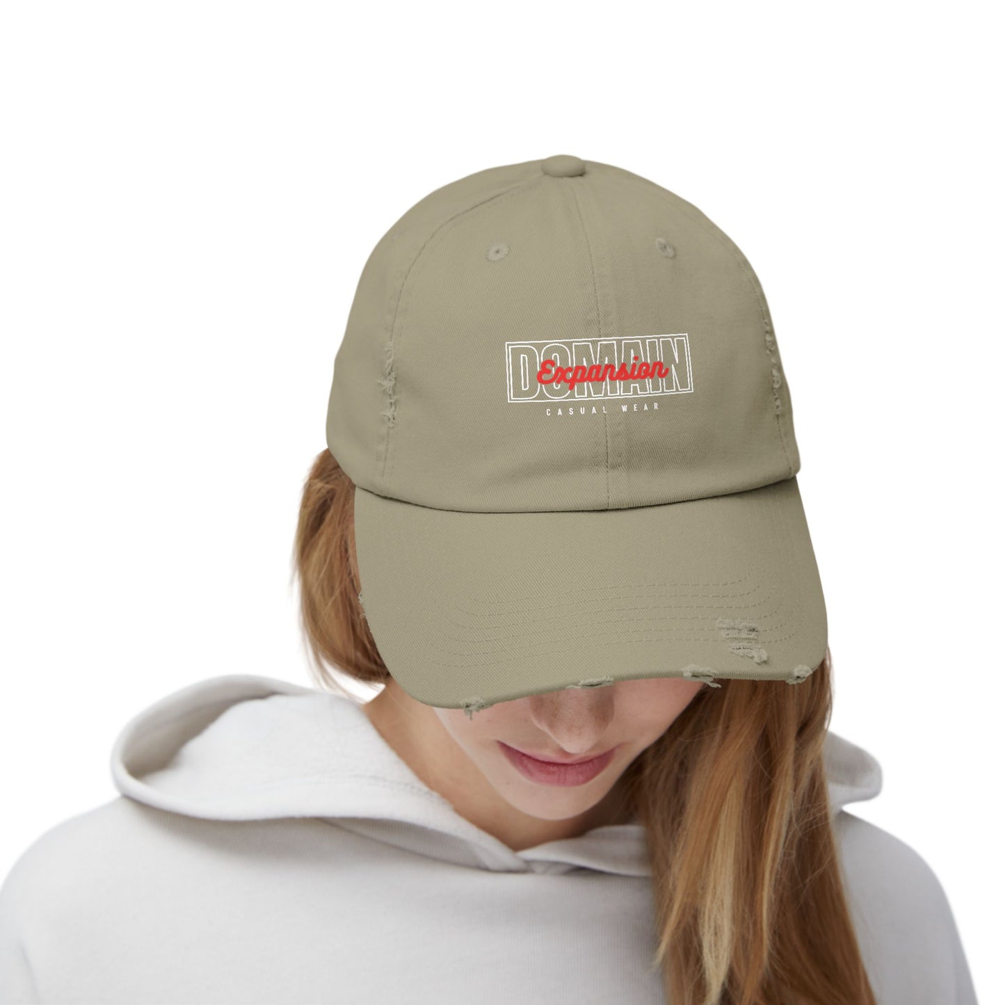 Unisex Domain Expansion Distressed Cap