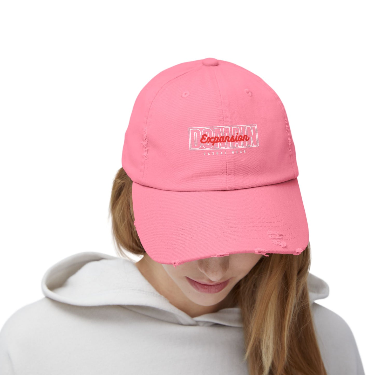 Unisex Domain Expansion Distressed Cap