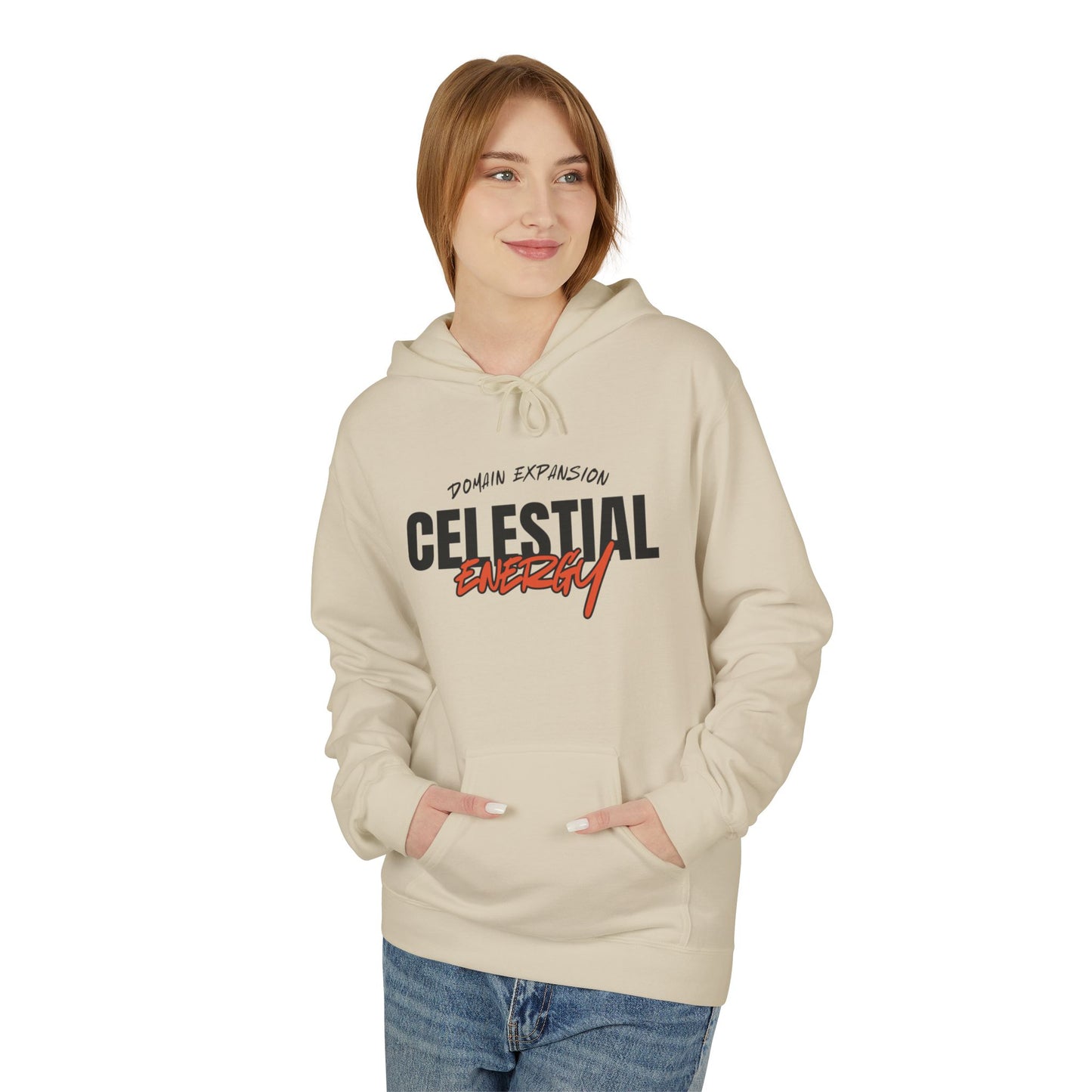 Celestial Energy Unisex Fleece Hoodie - Softstyle Comfort for Cosmic Vibes